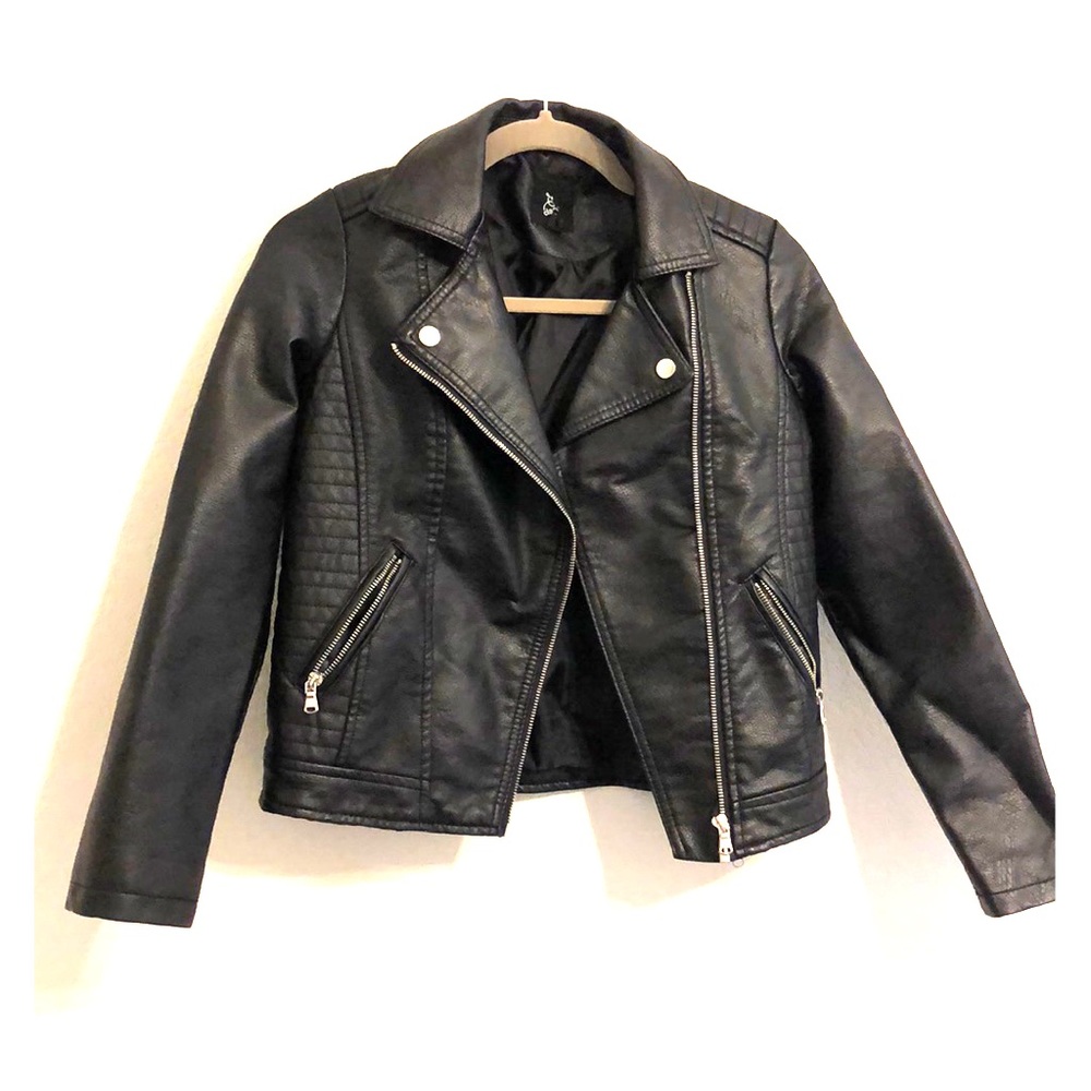 Youth Faux leather moto jacket